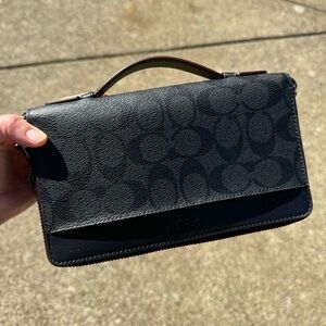 Men’s Coach Double Zip Travel Organizer in Signature Canvas